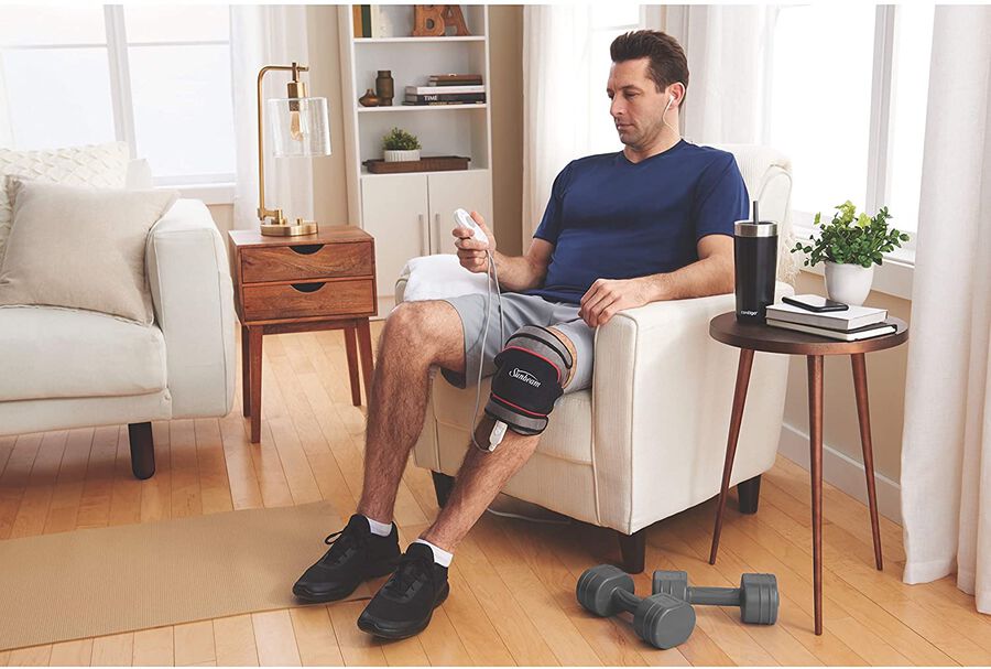 Sunbeam FlexTemp Hot + Cold Joint Wrap With Gel Pack, Gray, 3 Heat Settings